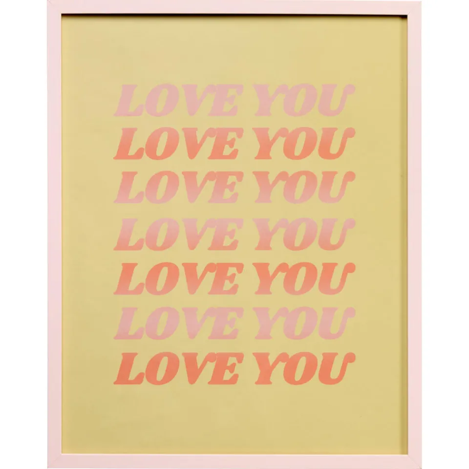 Kwantum Wanddecoratie|Poster Love You 40x50 Cm