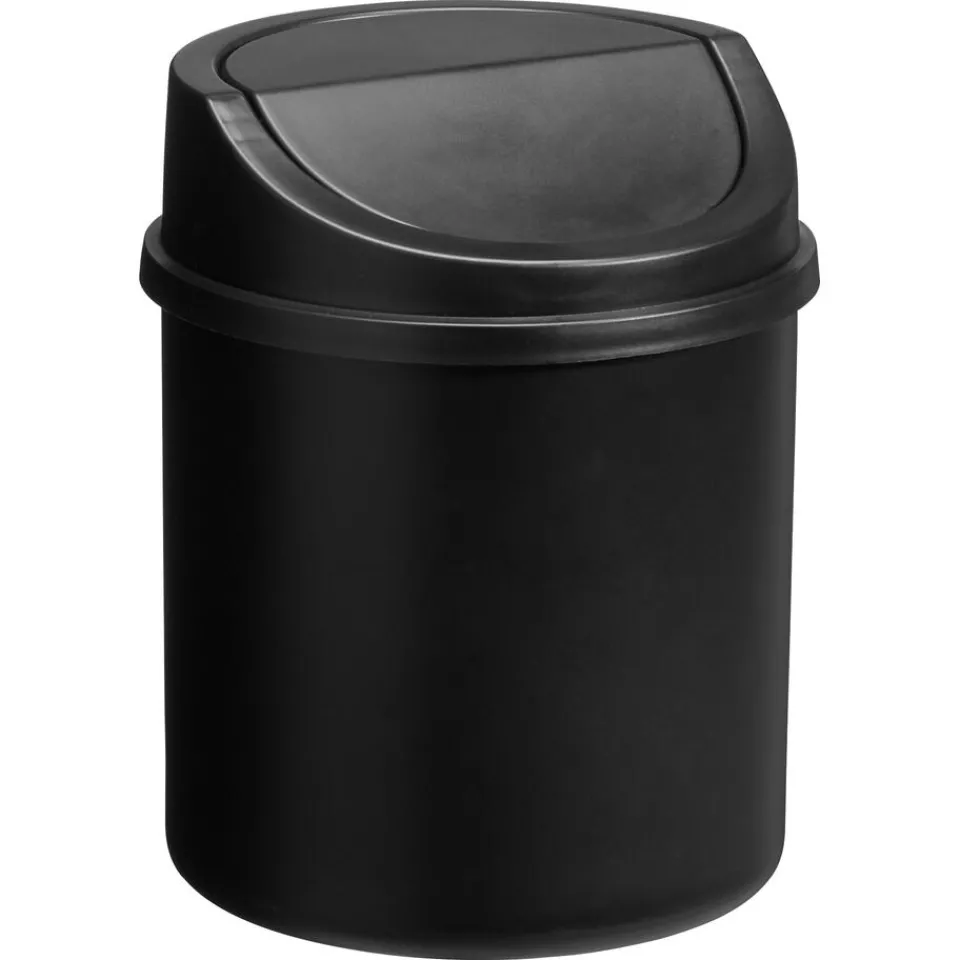 Kwantum Afvalbakken|Badkameraccessoires|Prullenbak 1 Liter Zwart