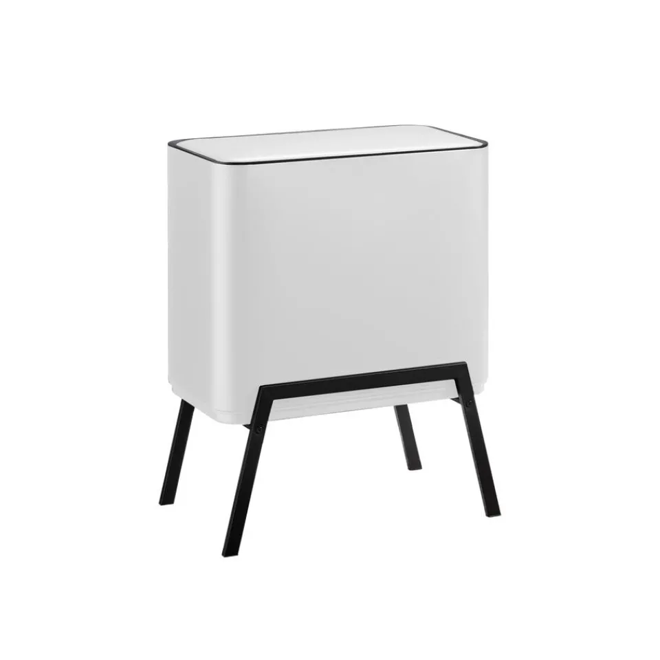 Kwantum Afvalbakken|Prullenbak Op Pootjes 25+12+5 Liter Beige