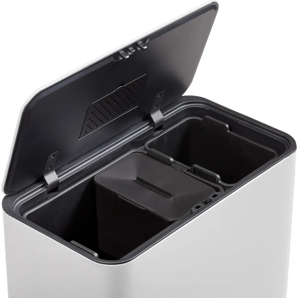 Kwantum Afvalbakken|Prullenbak Op Pootjes 25+12+5 Liter Beige