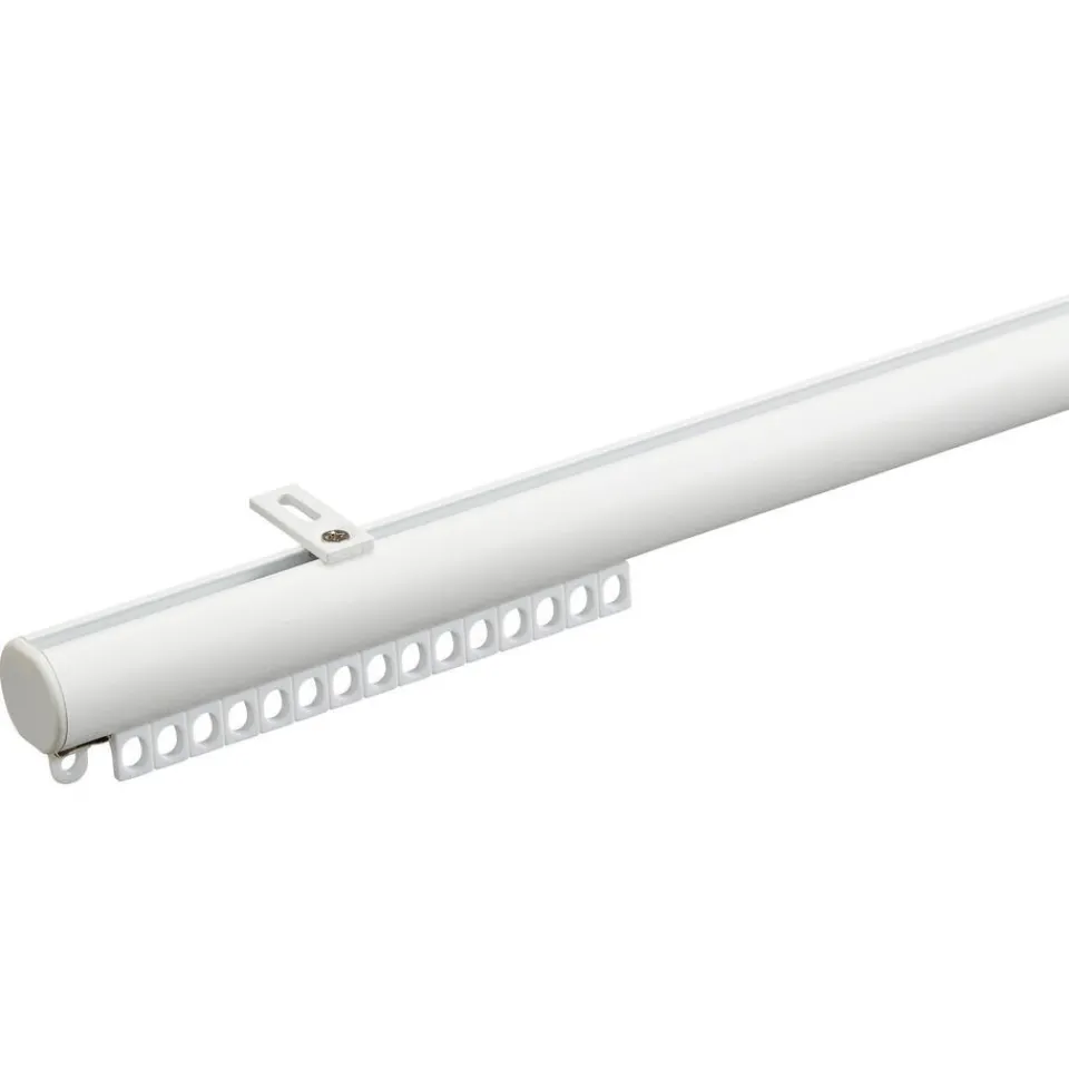 Kwantum Gordijnrails|Railroedeset 250 Cm Wit Metaal - Ø28mm