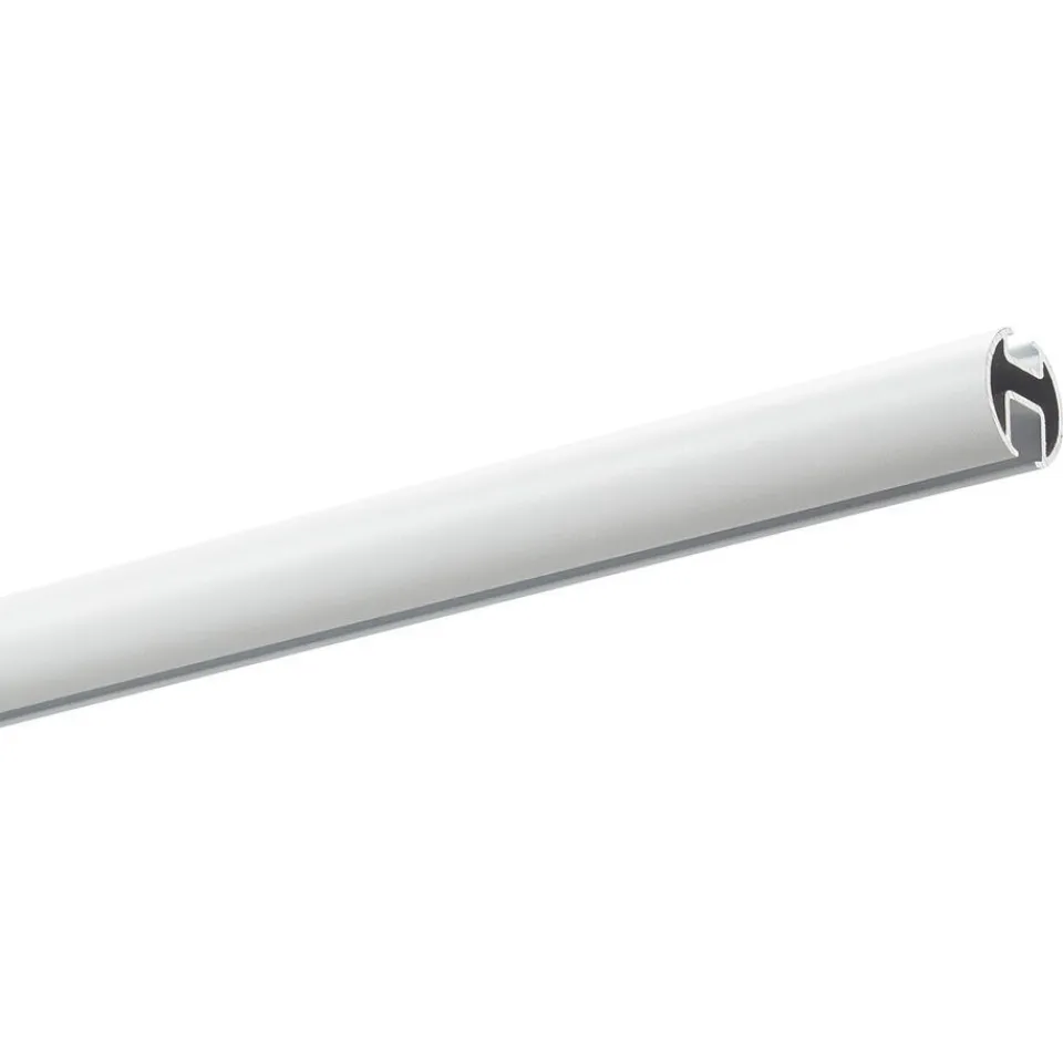Kwantum Gordijnrails|Railroedeset 250 Cm Wit Metaal - Ø28mm