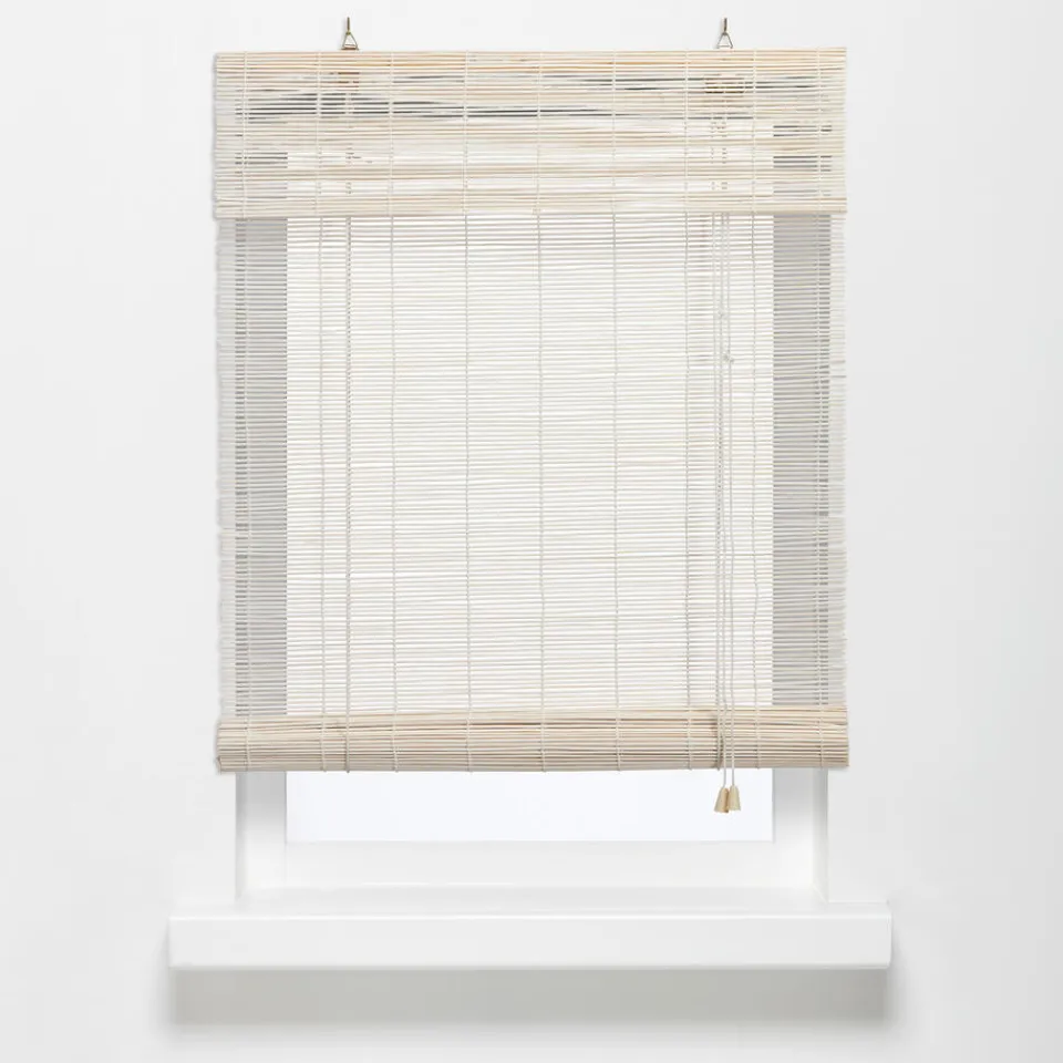 Kwantum Rolgordijnen|Rolgordijn Bamboe Wit 100x220 Cm