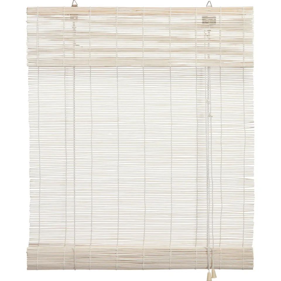 Kwantum Rolgordijnen|Rolgordijn Bamboe Wit 100x220 Cm