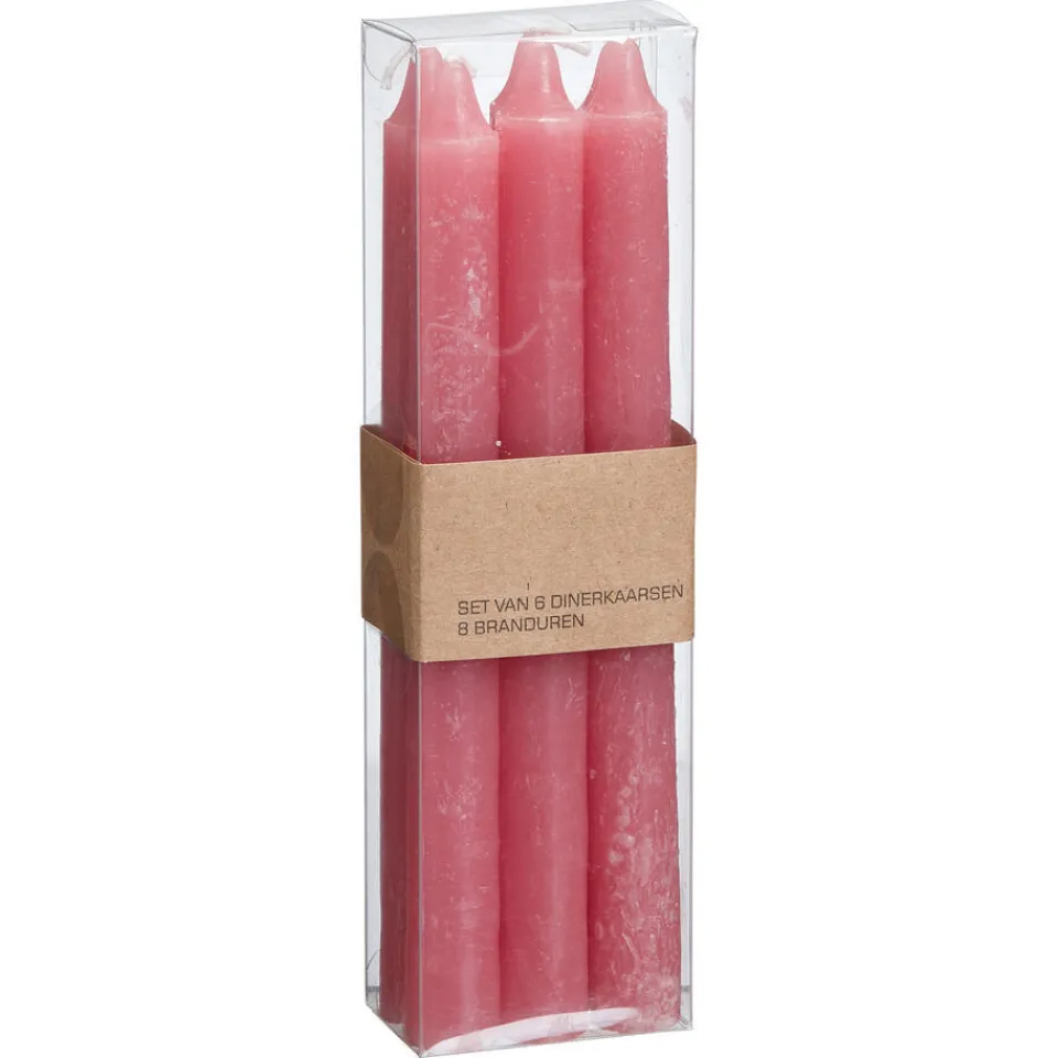 Kwantum Kaarsen & Theelichten|Kaarsen & Theelichten|S/6 Dinerkaars Rustiek