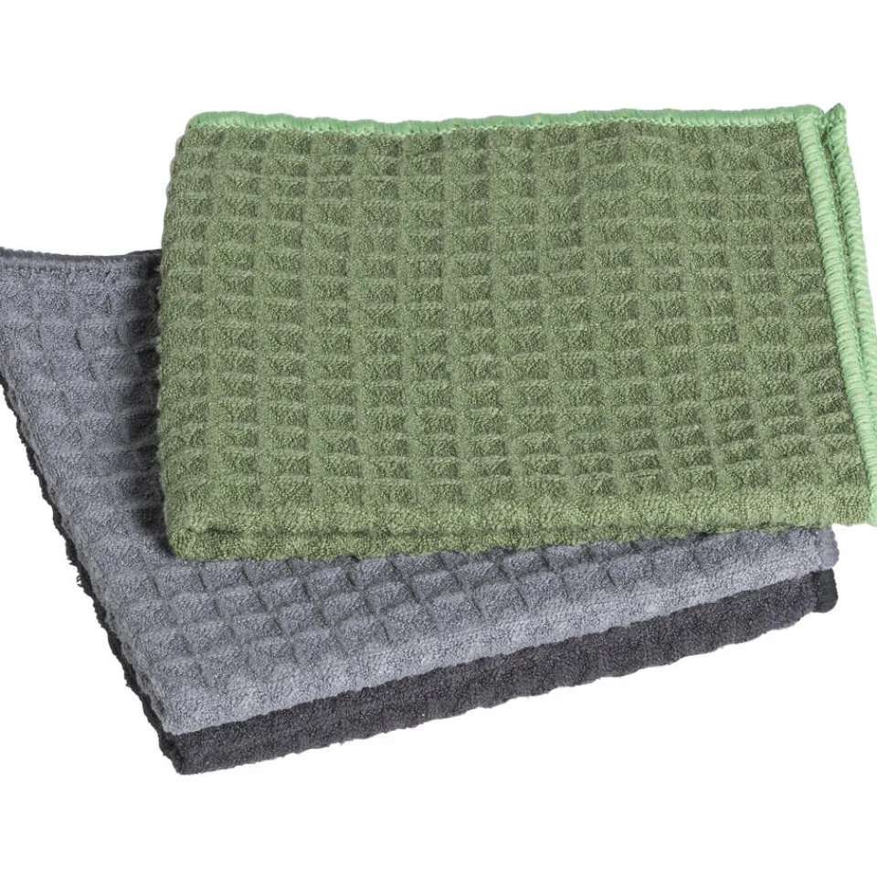 Kwantum Schoonmaken|Schoonmaakdoek Leger/Groen - 3 Stuks