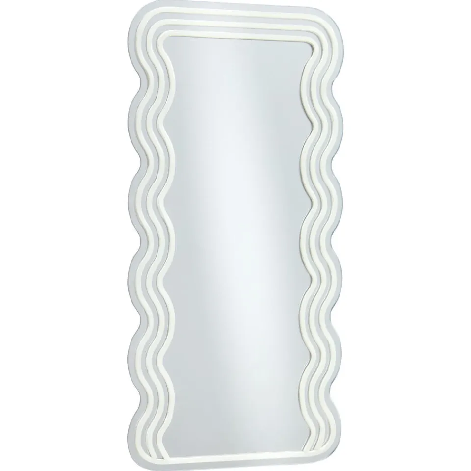 Kwantum Spiegels|Wandlampen|Spiegel Met Verlichting - Wave - Neon - Warm Wit - 70x35 Cm