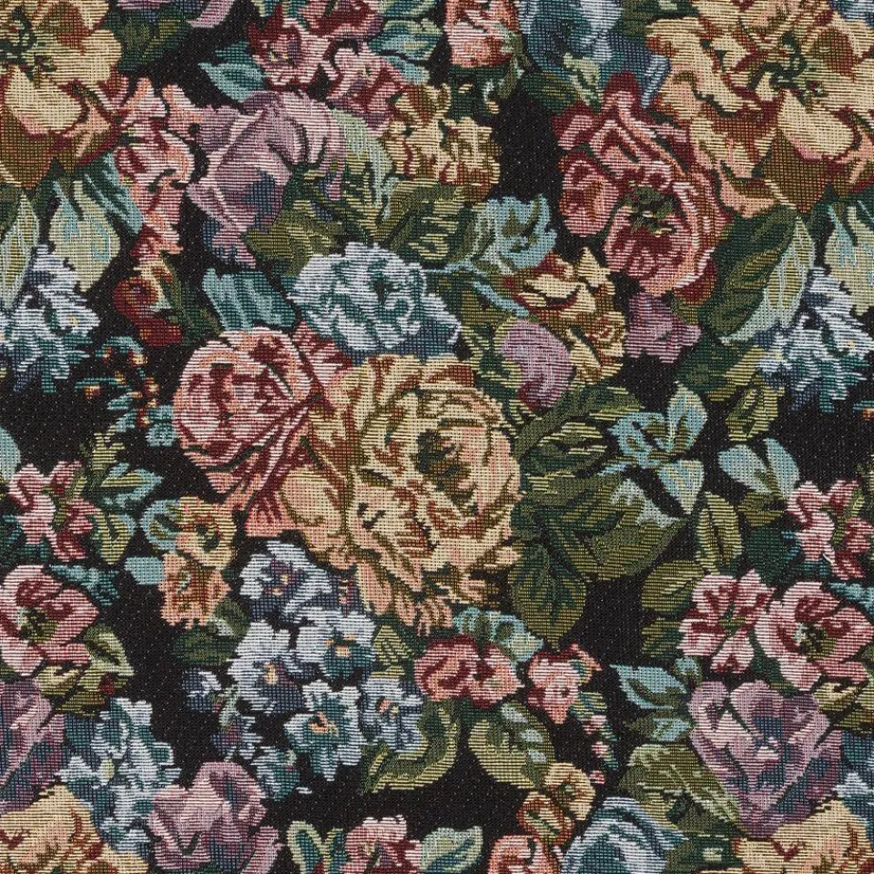 Kwantum Stoffen|Stof Fleur Zwart