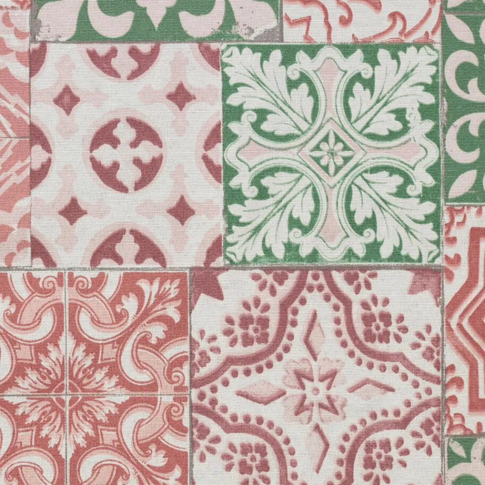 Kwantum Stoffen|Stof Portia Groen/Rood