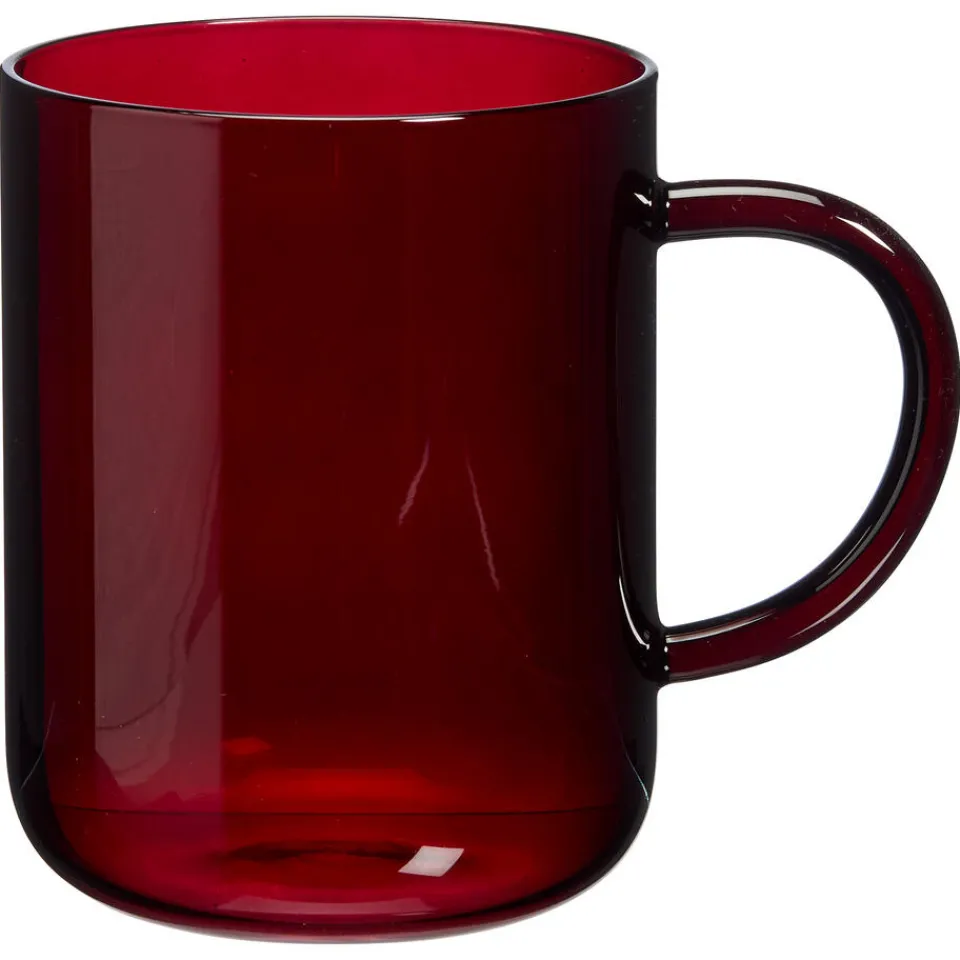 Kwantum Glazen|Glazen|Theeglas Solid Retro Rood - 450 Ml