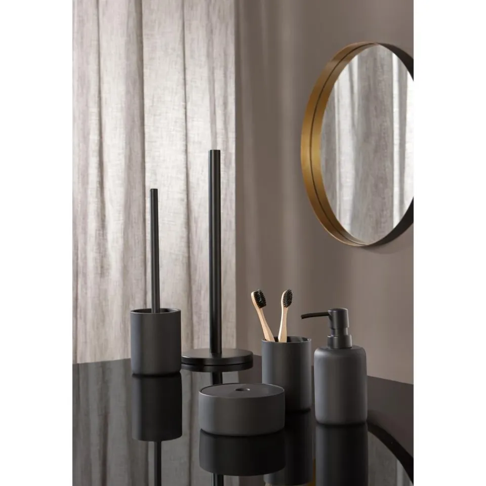 Kwantum Badkameraccessoires|Toiletrolhouder Metaal Zwart 43x15x15 Cm