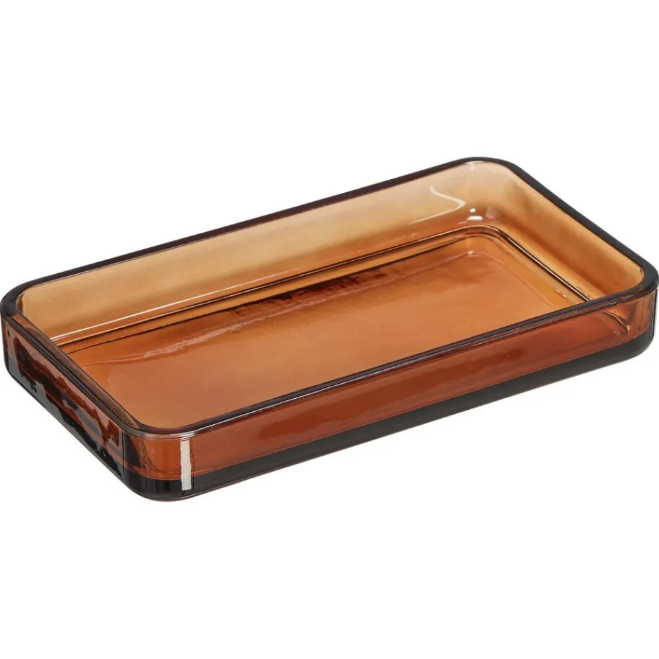 Kwantum Badkameraccessoires|Tray Apothekersglas Bruin