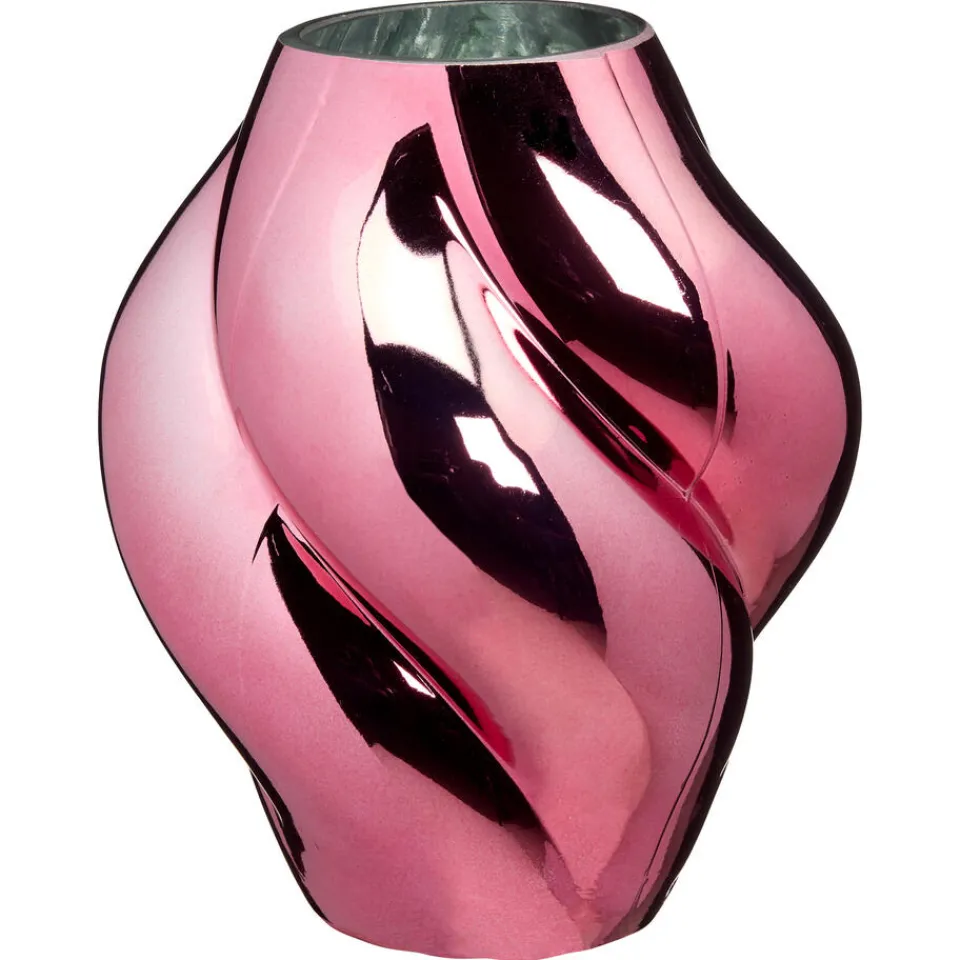 Kwantum Vazen & Potten|Vaas Metallic Roze 15x20 Cm