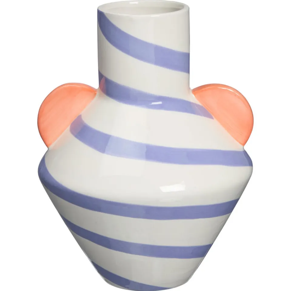 Kwantum Vazen & Potten|Vaas Spiraal Wit/Blauw