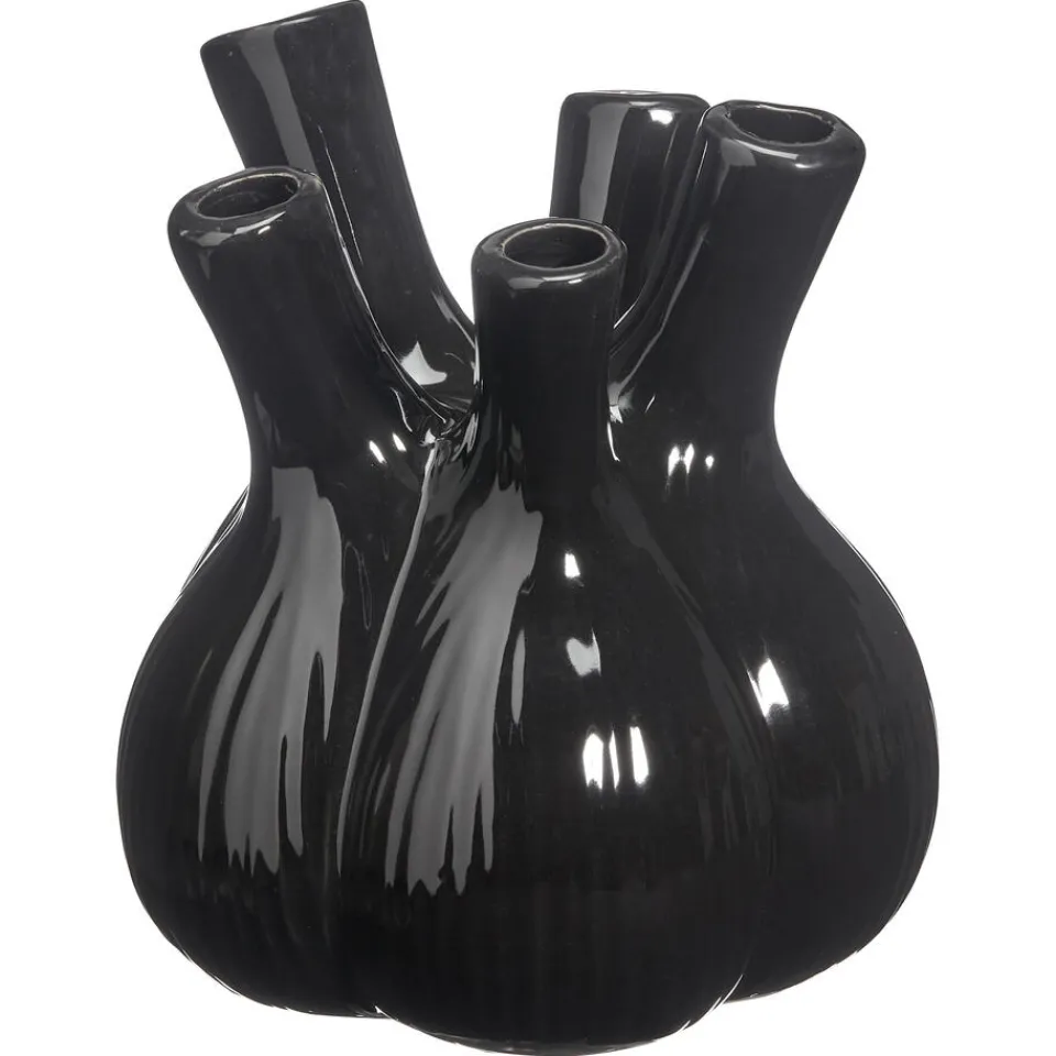 Kwantum Vazen & Potten|Vaas Tulp Zwart 17x20 Cm