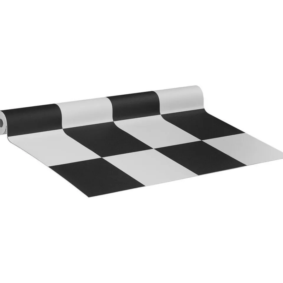 Kwantum Vinyl Vloeren|Vinyl Benson Zwart Wit Tegellook