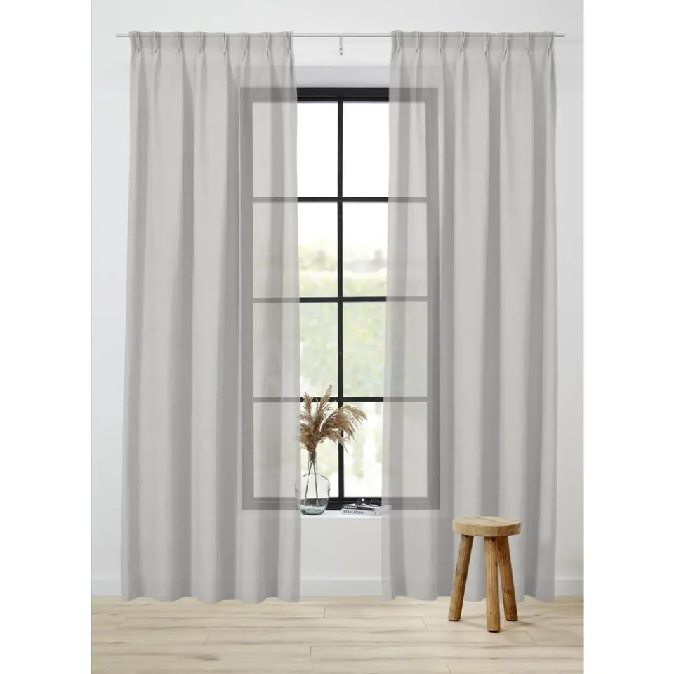 Kwantum Vouwgordijnen|Vitrages|Vitrage Bjork Wit 150 Cm