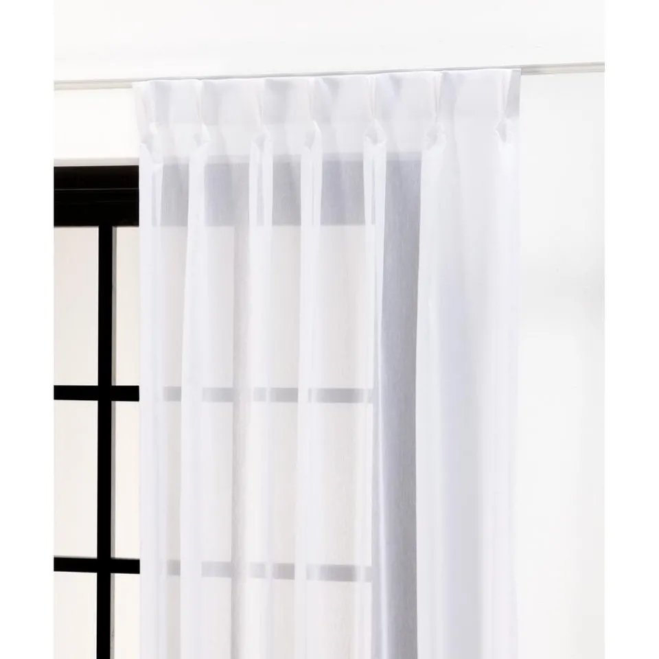 Kwantum Vouwgordijnen|Vitrages|Vitrage Laura Wit