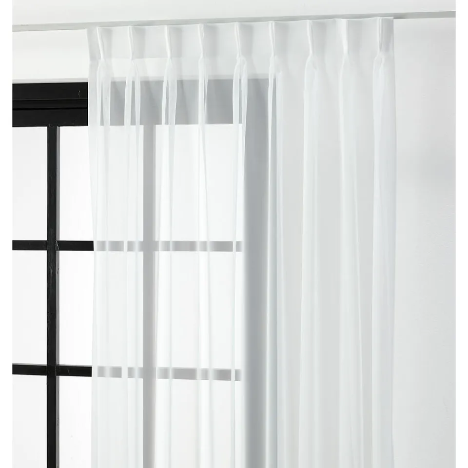 Kwantum Vouwgordijnen|Vitrages|Vitrage Silke Off-white