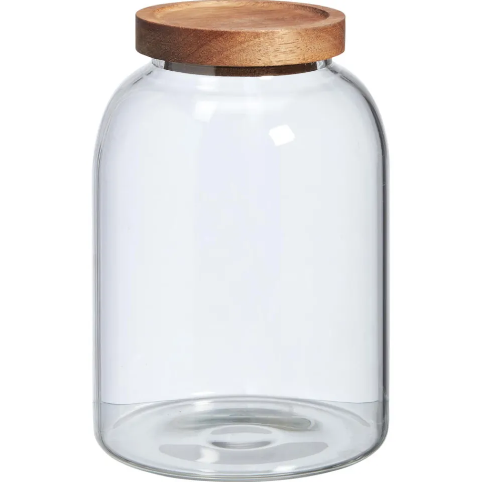 Kwantum Voorraadpotten & Blikken|Voorraadpot Acacia Transparant ø 13x19 Cm