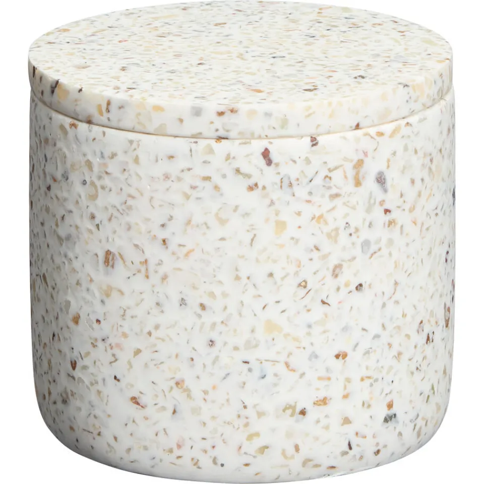 Kwantum Badkameraccessoires|Wattenpotje Terazzo Off-White