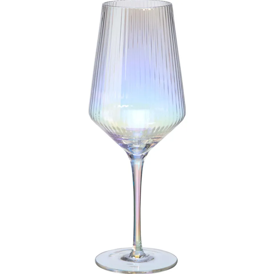 Kwantum Kerstservies|Wijnglas Ribbel Holo - 430 Ml